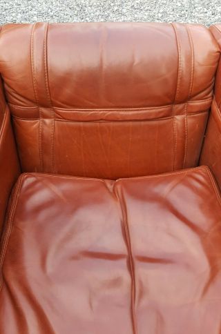 Roche Bobois Leather Belted Club Chair 2
