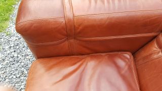 Roche Bobois Leather Belted Club Chair 4
