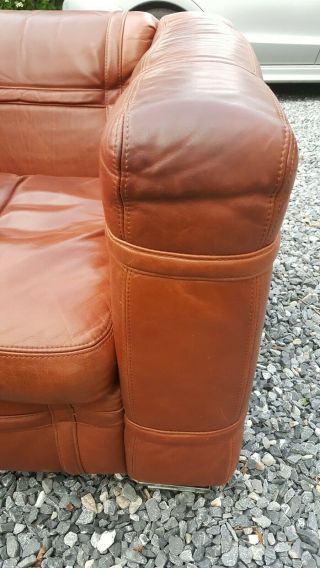 Roche Bobois Leather Belted Club Chair 6