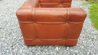 Roche Bobois Leather Belted Club Chair 8