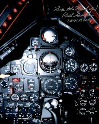 Sr - 71 Instrument Panel Photograph Signed By Usaf Pilot Richard Graham
