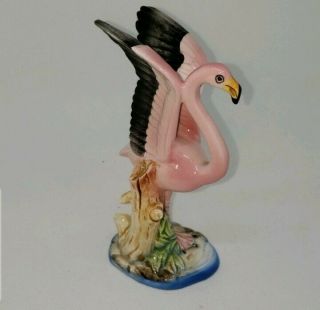 Vintage Pink Flamingo Figurine Norcrest Japan