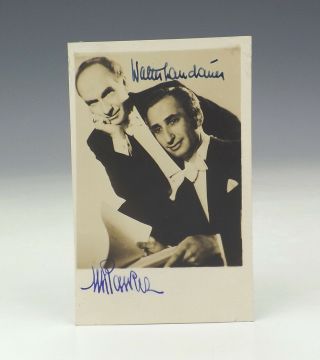 Ink Signed - Walter Landauer & Maryan Rawicz - Autographed Photograph