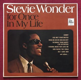 Stevie Wonder - For Once In My Life Uk 1st Press Tamla Motown Lp Ex,