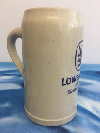Vintage Lowenbrau German Beer One Litre Tankard Mug Drinking Large Heavy 2