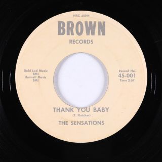 Northern Soul 45 - Sensations - Thank You Baby - Brown - Mp3