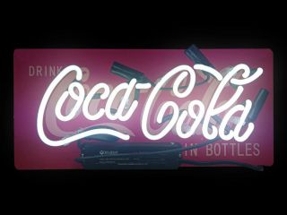 Cora Cola Coke Soft Drink Soda Real Neon Light Sign 13 " X6 " Beer Bar Room Display
