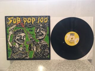 Sub Pop 100 Comp Vinyl Lp Wipers Steve Albini Skinny Puppy Sonic Youth U - Men