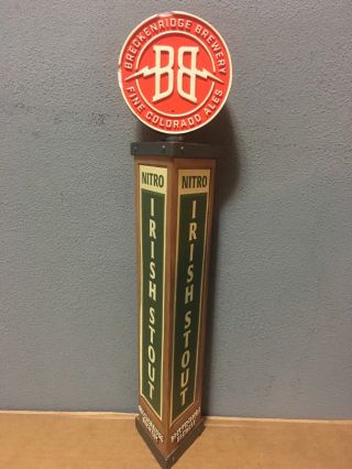 Breckenridge Brewery Irish Stout Ale Beer Tap Handle Chips On Top