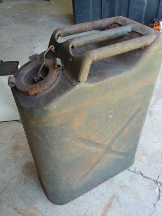 Vintage Military Jerry Can Barn Find Blitz Fuel Gas Can Antique 20 - 5 - 45 Qmc