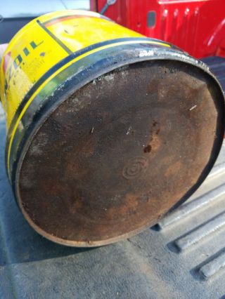 Vintage Pennzoil 5 Gallon Motor Oil Can - The Bell Logo wood handle Pennsylvania☆ 5