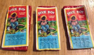 3 Dixie Boy Firecracker Labels ( ())  12s / 1.  5 " Flashlight Crackers
