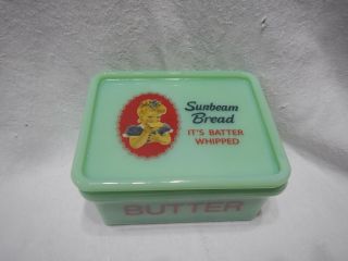 Sunbeam Bread Licensed Product Jadeite Butter Box