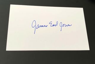 James Earl Jones Actor Signed Autograph 3x5 Index Card Star Wars The Sandlot