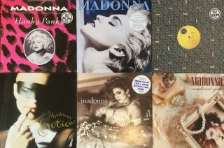 Madonna Bulk Vinyl In Vg,  /mint - True Blue Like A Virgin Erotica Material Girl.