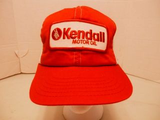 Vintage Kendall Motor Oil Red/white Mesh Snapback Trucker Hat -