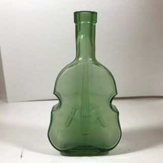 Vintage Green Glass Bottle Cello Violin Stand Up Bass