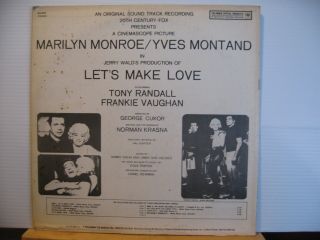MARILYN MONROE / YVES MONTAND / FRANKIE VAUGHAN Let ' s Make Love SOUNDTRACK LP 2