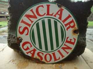 Vintage Sinclair Gasoline Porcelain Gas Station Door Sign