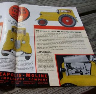 1940 Minneapolis - Moline Comfort Tractor Fold Out Concept Brochure (RARE CONCEPT) 2