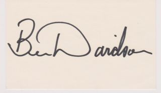 Signed Ben Davidson Fdc Autographed 3 " X5 " Index Card Oakland Raiders