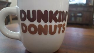 Dunkin Donuts Vintage Diner Style Ceramic Coffee Mug Cup