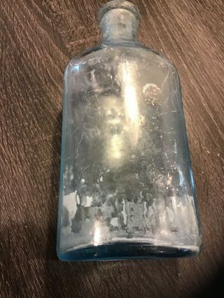 Antique Bottle Phillips Milk of Magnesia Blue Glass Aug 21,  1906 3