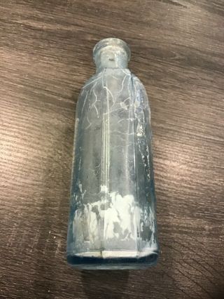 Antique Bottle Phillips Milk of Magnesia Blue Glass Aug 21,  1906 5