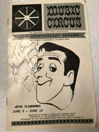 Jim Nabors Autographed Music Circus Program 1975 -