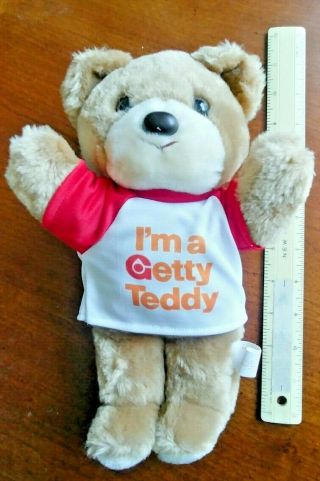 Vintage GETTY TEDDY BEAR Getty Oil & Gas Advertising;,  no box,  1986 4