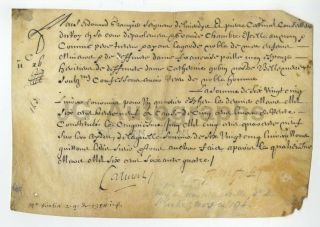 17th Century France - Circa 1600s French Antique Manuscript Document