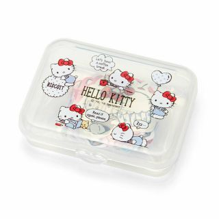Hello Kitty Sanrio Stickers 40pcs With Plastic Case (designed In Japan)