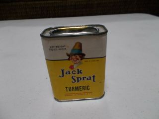 Jack Sprat Spice Tin " Turmeric " Vintage