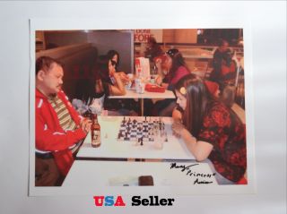 Chess Mary Avina With Efren Reyes Signed By Mary 8x10 Photo Billiard Print