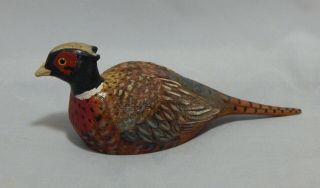 Poverud Willmar Hand Painted Rooster Pheasant Bird Figurine