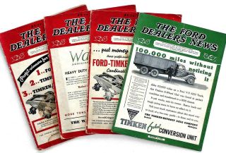 1936—the Ford Dealers News (4 Issues) —ford V - 8 Cars And Trucks