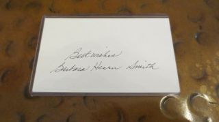 Barbara Hearn Smith Elvis Presley 1st Girlfriend Autographed Index Card Signed