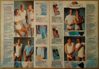 1991 Vintage Paper Print Ad 2 - Pg Athletic Mens Bikini Briefs Silk Underwear