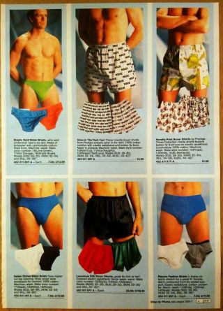 1991 Vintage PAPER PRINT AD 2 - pg athletic mens bikini briefs silk underwear 2