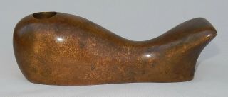 Vtg.  Solid Bronze Whale Paperweight Mid Century Modern Design,  Heavy At 4 Pounds