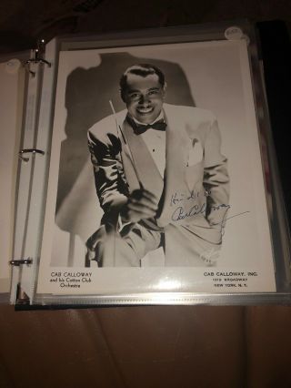 Cab Calloway Signed 8x10 Photo Autograph Auto Famous Musician Orchestra