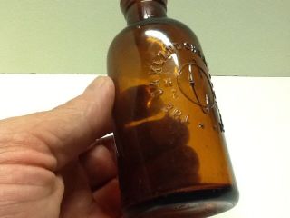 Antique Amber Oakland Chemical Co.  Bottle. 4