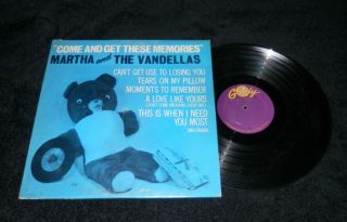 Martha And The Vandellas Come And Get These Memories Gordy 902 Vg,  1st Press Lp