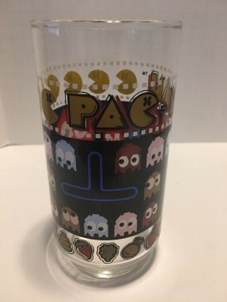 Vintage 1980 Bally Midway Pac Man Glass Tumbler Speedy / Pinky