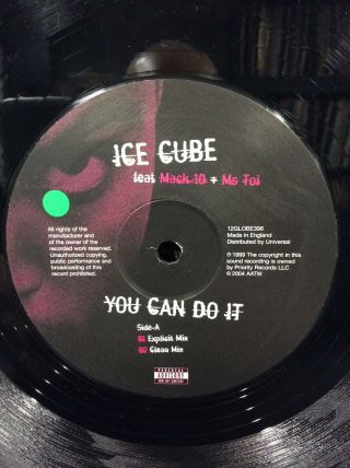 Ice Cube You Can Do It 12” Single Vinyl 12GLOBE396 Rap Hip Hop 00’s 5