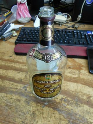 Vintage Chivas Regal Scotch Whiskey Bottle Imported From Scotland Empty