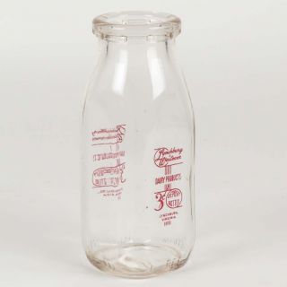 Lynchburg Westover milk bottle dairy small half pint VA glass red vtg 5
