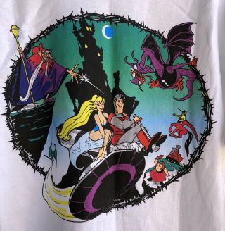 Vintage Sullivan Bluth’s Dragons Lair 2 T - shirt Video Games Vending Size L 4