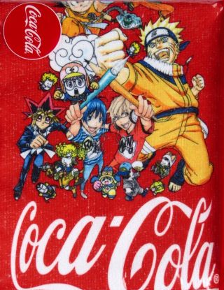 Weekly Shonen Jump X Coca - Cola Towel Naruto Dragon Ball One Piece Haikyu