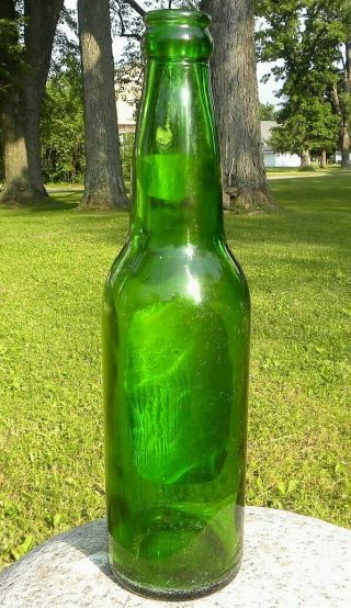 SCARCE VAN MERRITT PAPER LABELED GREEN GLASS 1942 BEER BOTTLE 4